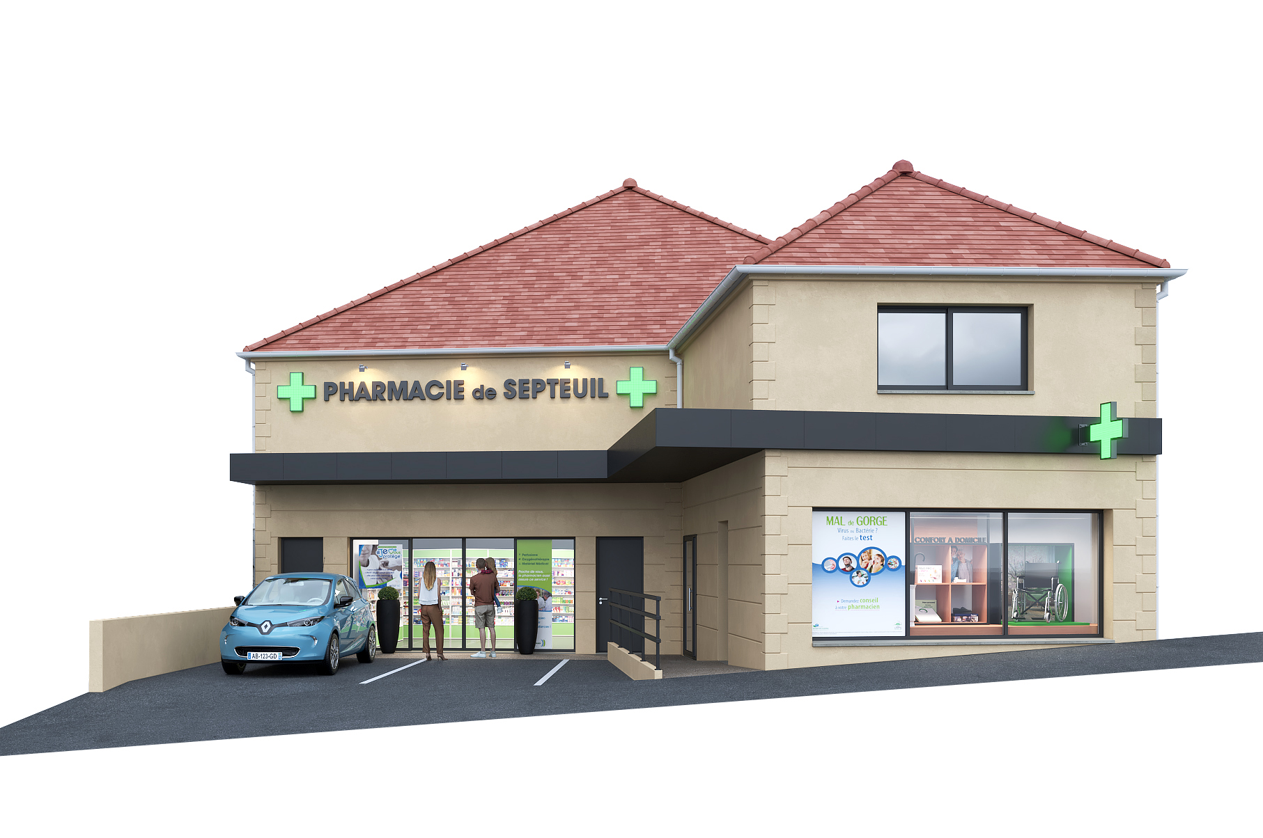 pharmacie à SEPTEUIL_Insertion 3D